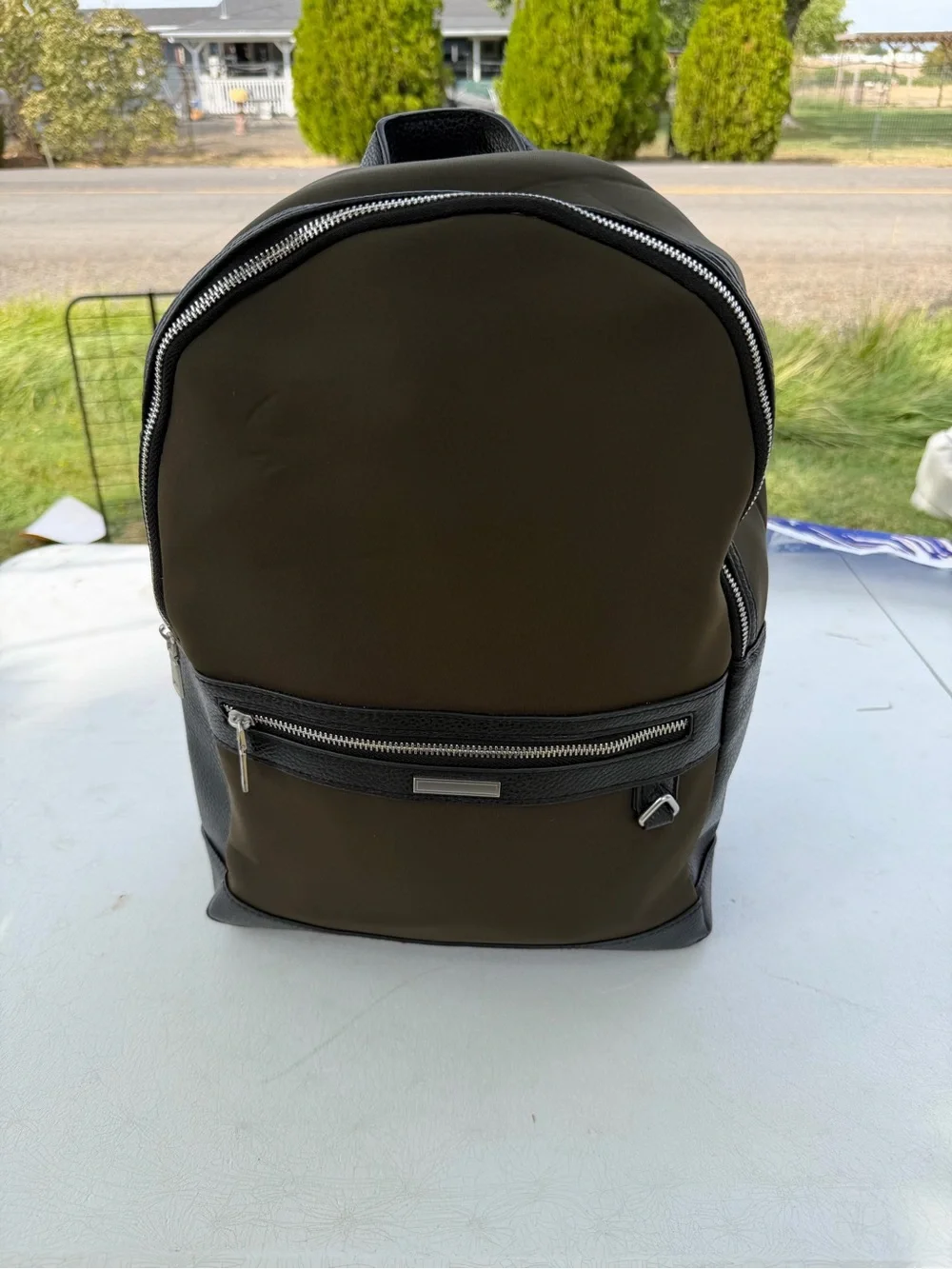 KEM Olive green and black backpack